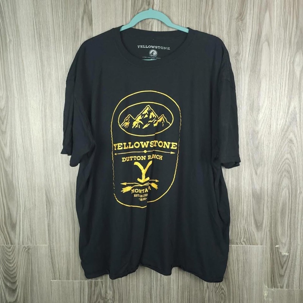 Yellowstone Dutton Ranch T-Shirt Mens 2XL Black Paramount Network Montana Tee